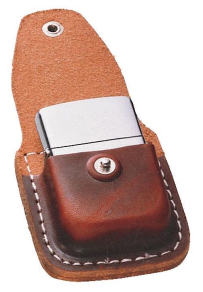 Zippo Metal Clip Leather Pouch For Zippo Pocket Lighters #LPCB