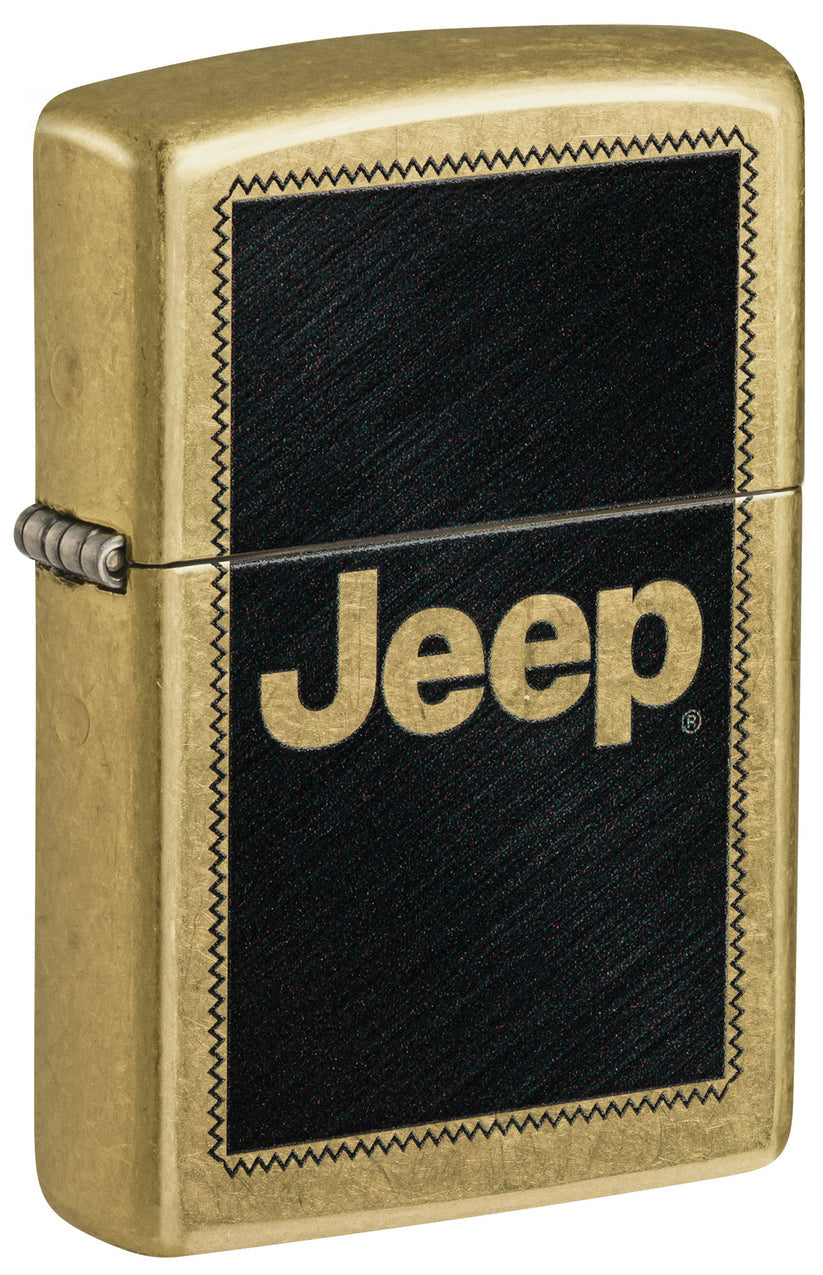Zippo Jeep Stamp, Street Brass Lighter #46225
