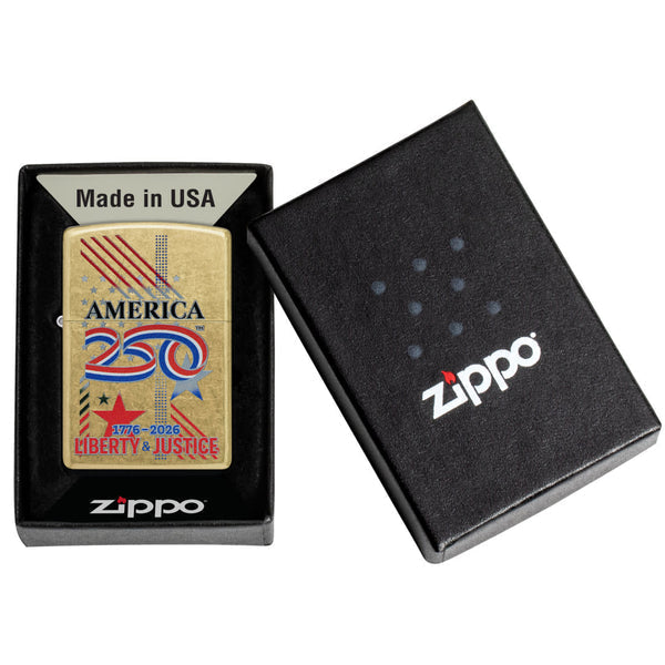 Zippo America 250, Street Brass Collectible Lighter #47287