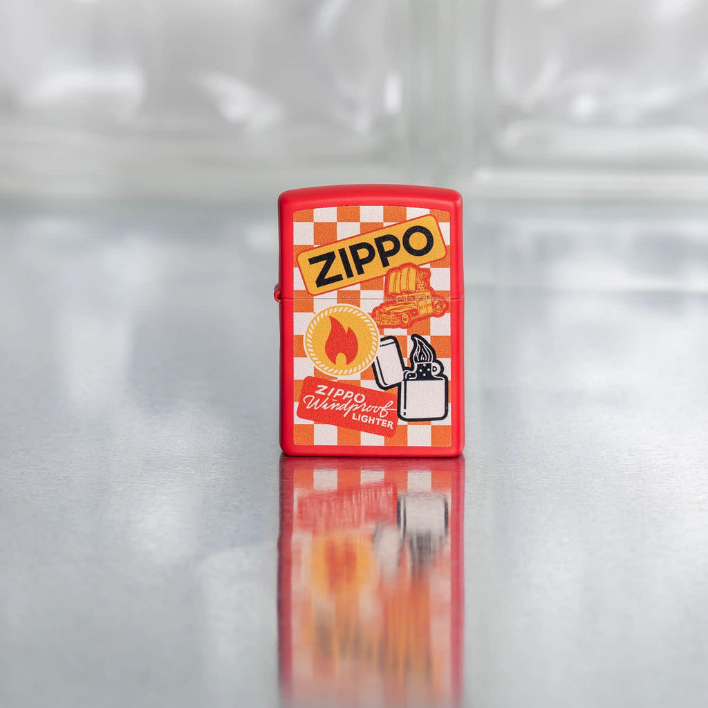 Zippo Retro Zippo, Red Matte Lighter #48998