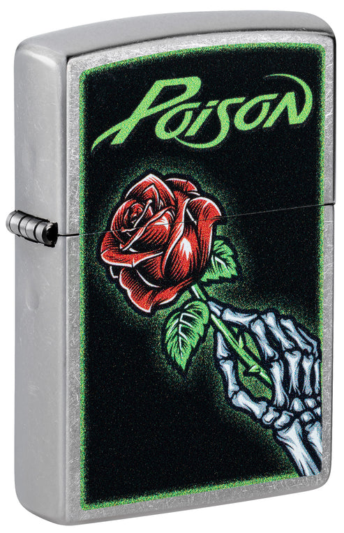 Zippo Poison Vibrant Rose, Street Chrome Lighter #46593
