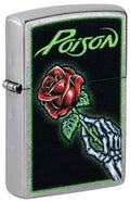 Zippo Poison Vibrant Rose, Street Chrome Lighter #46593