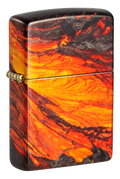 Zippo Fire Lava 540°, Tumbled Brass Lighter #48622