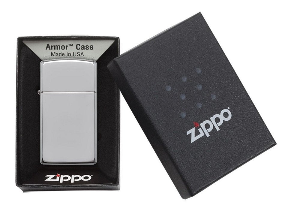 Zippo Slim High Polish Chrome Lighter #1606