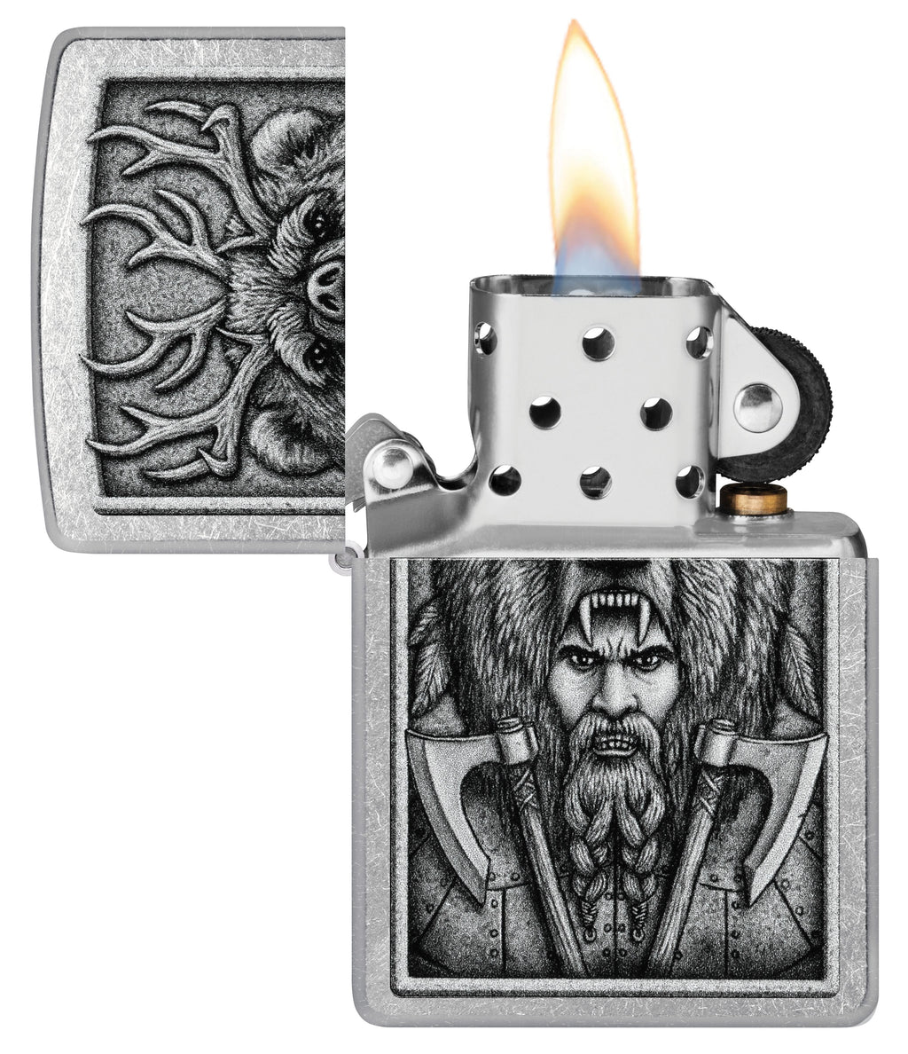 Zippo Viking Hunter, Street Chrome Lighter #48731