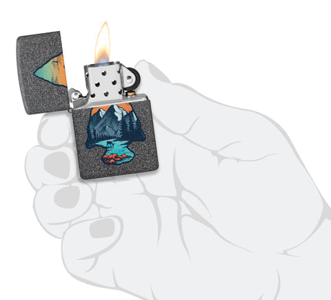 Zippo Mountain, Iron Stone Lighter #46007