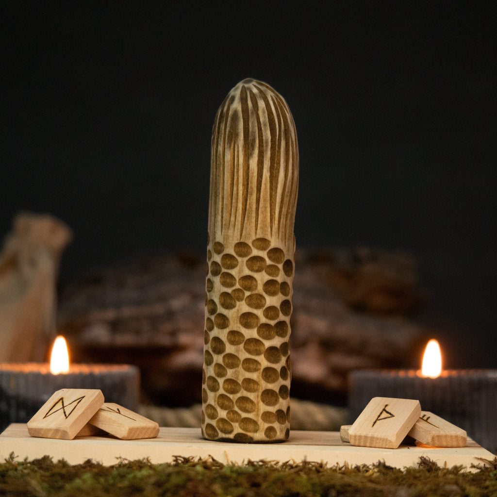 Eir Wooden Figurine - Hand-Carved Norse Goddess of Healing | Relic & Reel