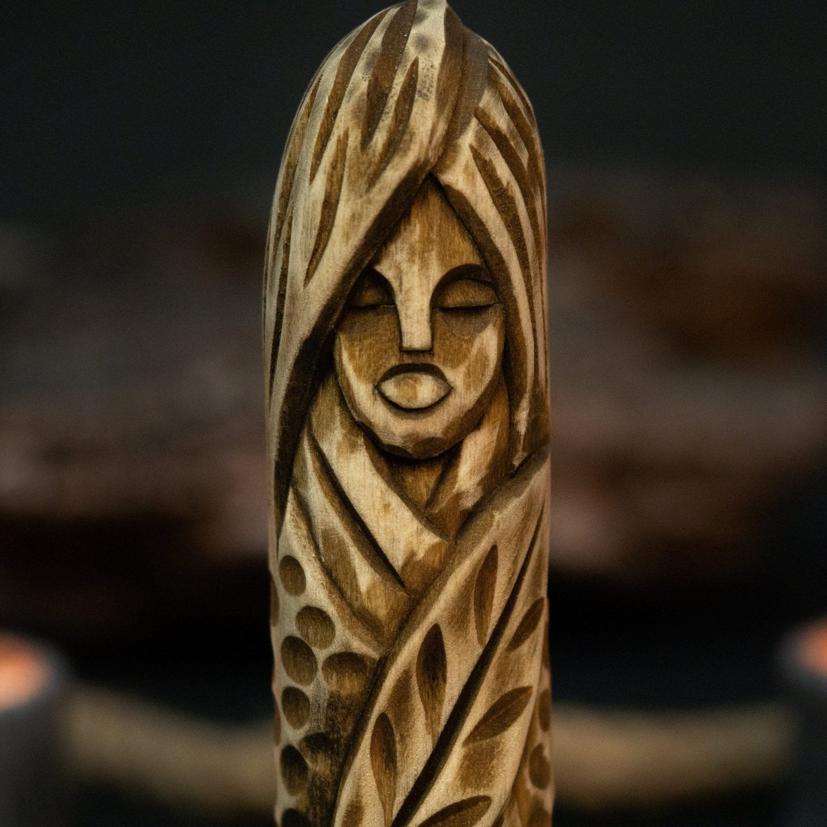 Eir Wooden Figurine - Hand-Carved Norse Goddess of Healing | Relic & Reel