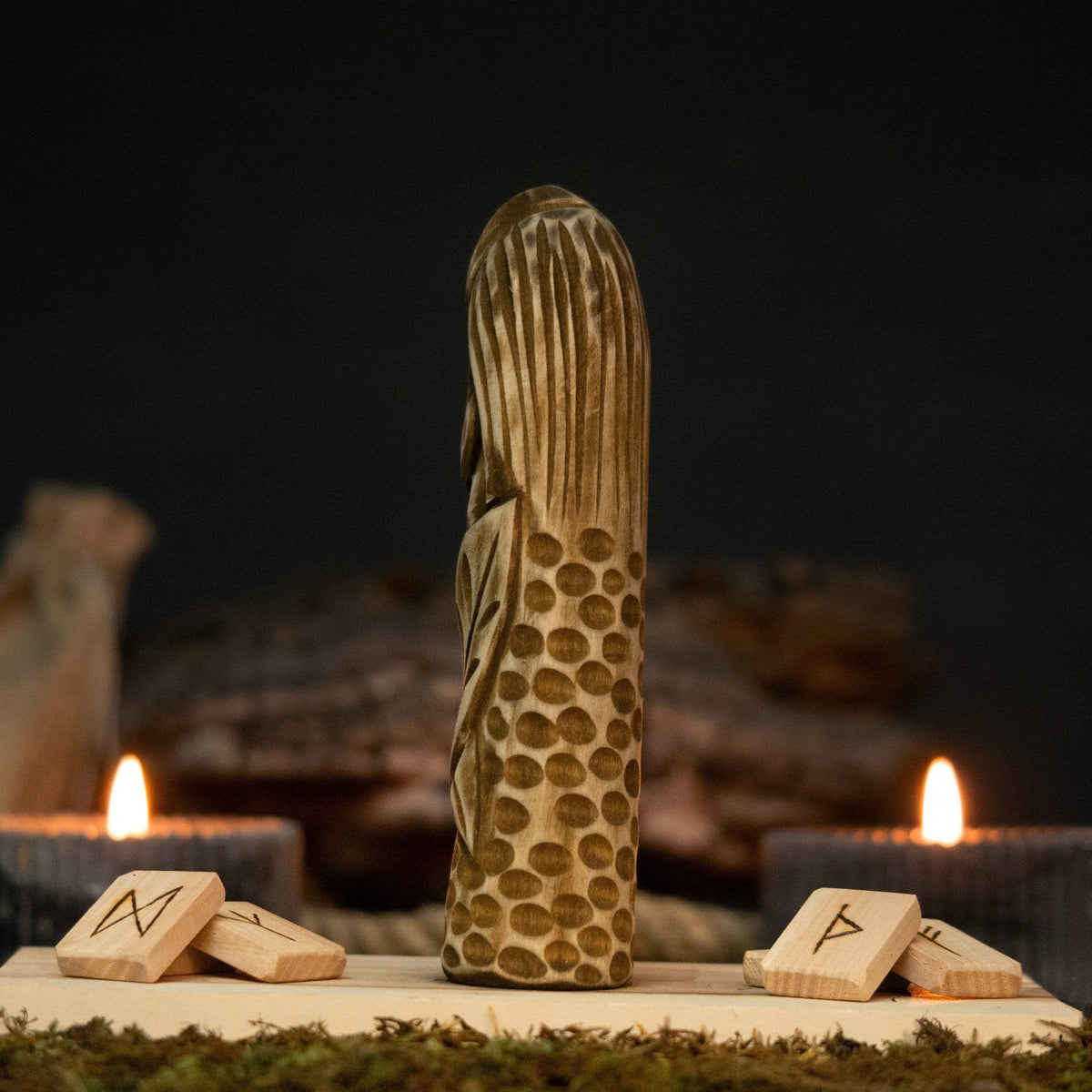 Eir Wooden Figurine - Hand-Carved Norse Goddess of Healing | Relic & Reel