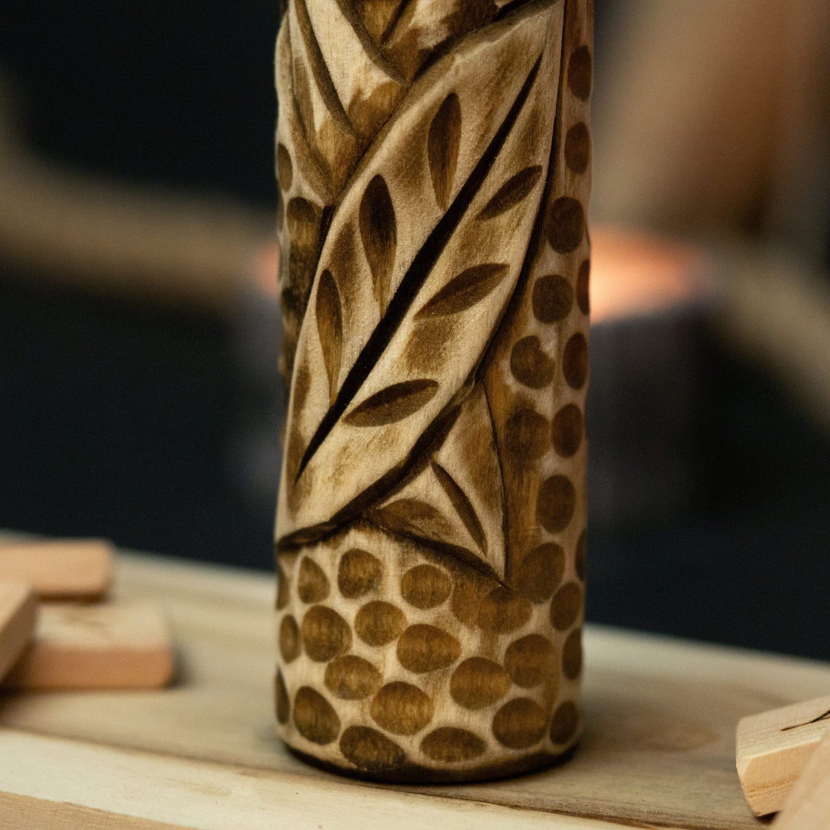 Eir Wooden Figurine - Hand-Carved Norse Goddess of Healing | Sharky Forged Steel Tools