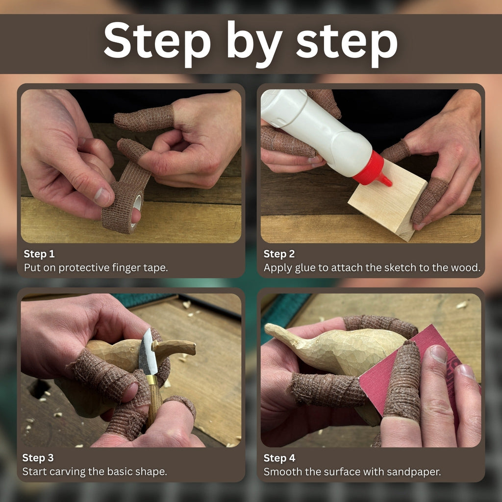 Elephant Carving Kit - Complete Starter Whittling Kit for Beginners, Adults, Teens, and Kids