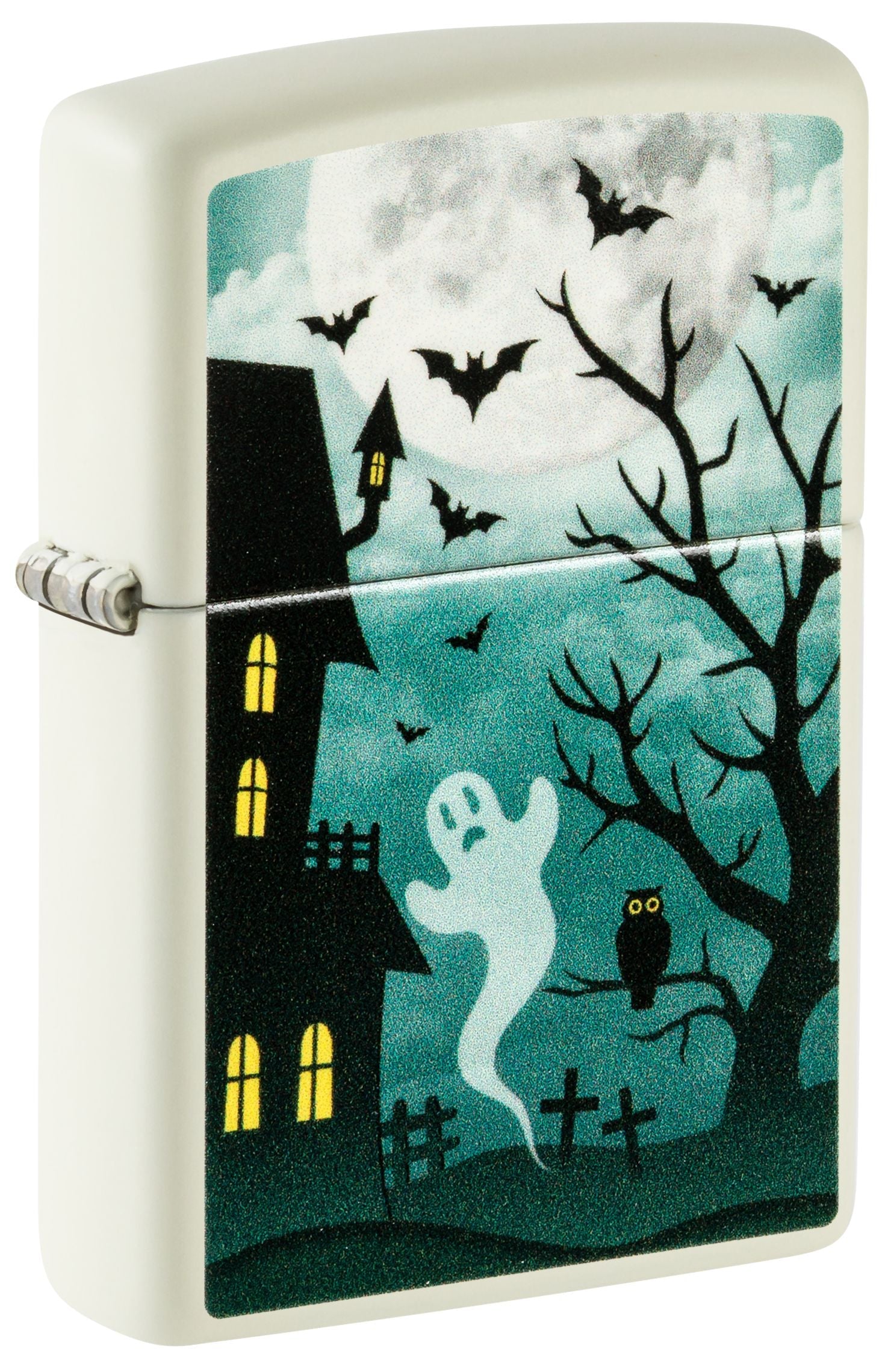 Zippo Horror Haunted Mansion Ghost, Glow-in-the-Dark Green Lighter #48727