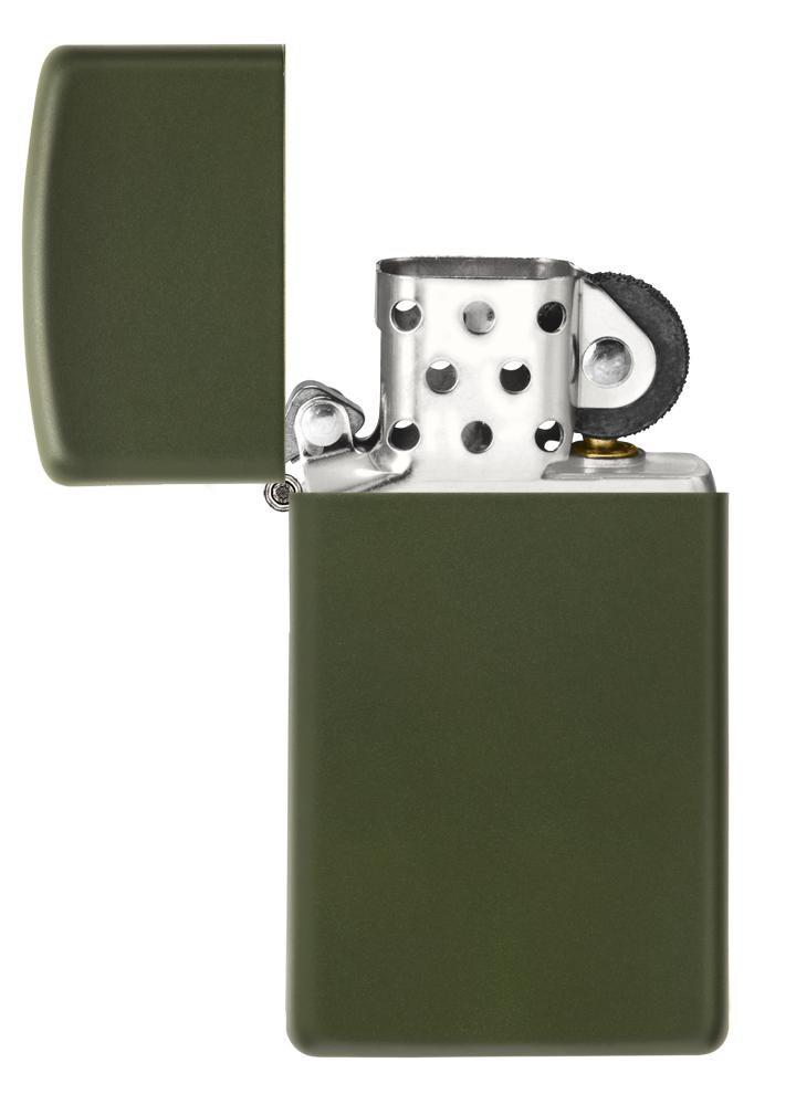 Zippo Slim Green Matte Lighter #1627