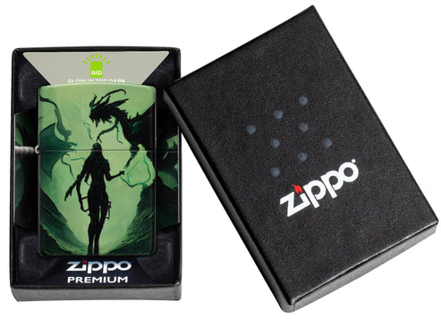 Zippo Glowing Dragon Glow-in-the-Dark, 540° Color Lighter #46130