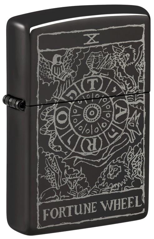 Zippo Wheel of Fortune, High Polish Black Lighter #46138