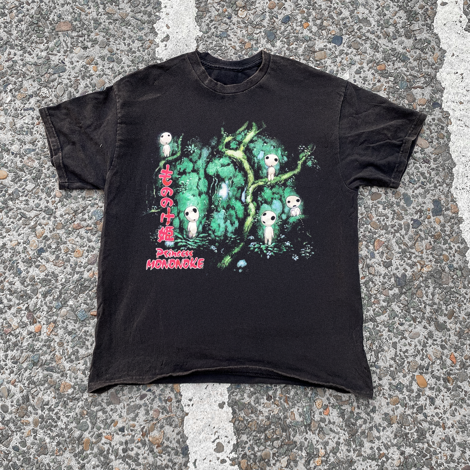 Princess Mononoke 'Kodama' Vintage Black Promo Tee
