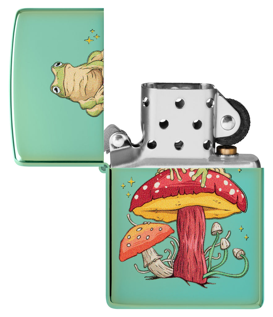 Zippo Mystical Frog, High Polish Green Lighter #48973
