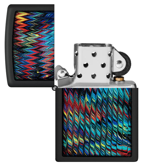 Zippo Paint Pour, Black Matte Lighter #46169