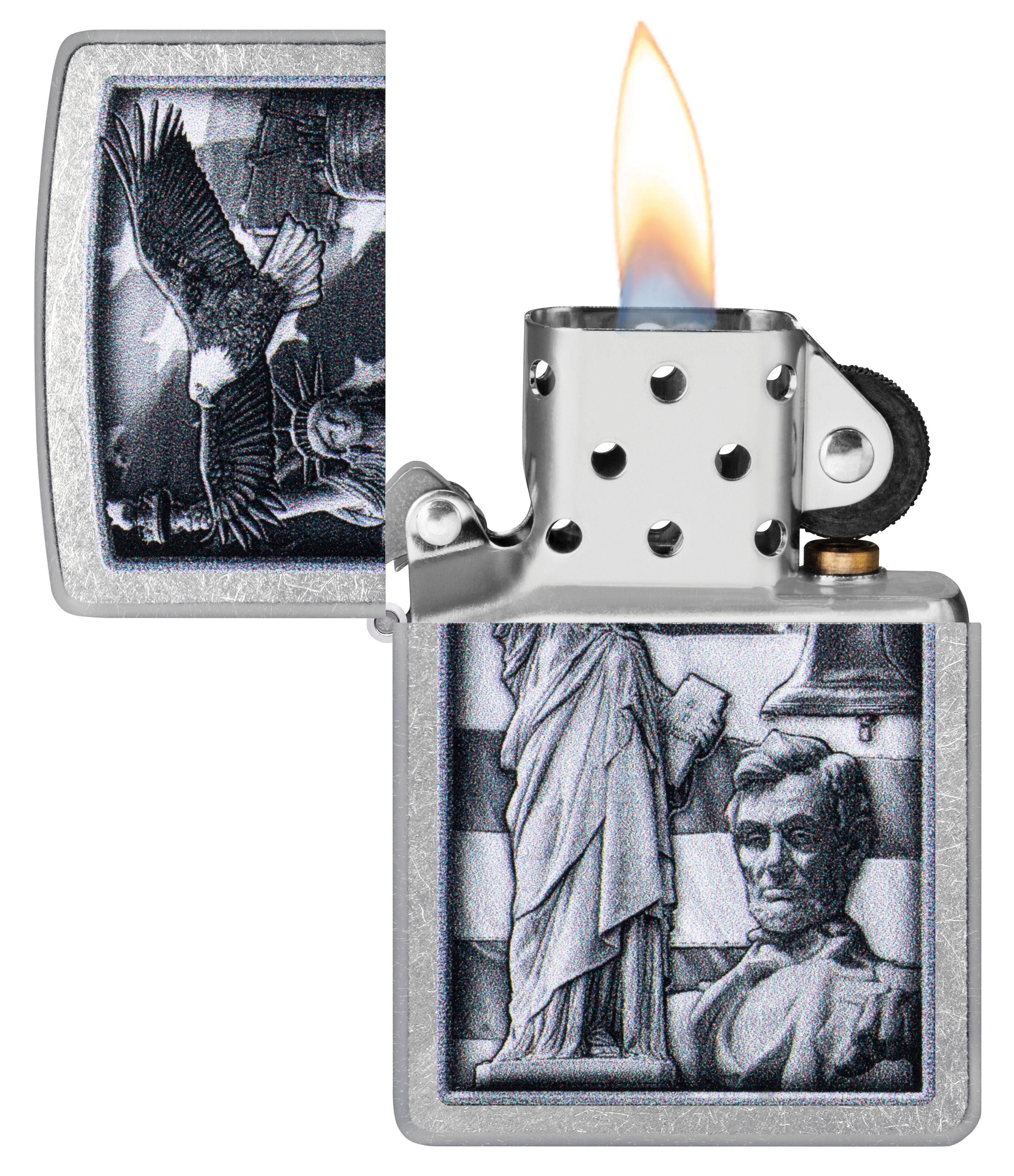 Zippo American Icons Collage, Street Chrome Lighter #49484