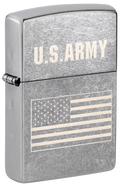 Zippo USA Army Flag, Street Chrome Lighter #48557