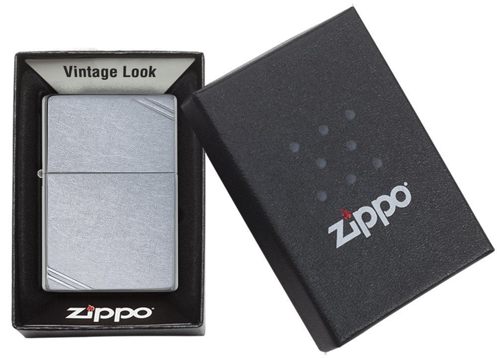 Zippo with Slashes, Street Chrome Lighter #267