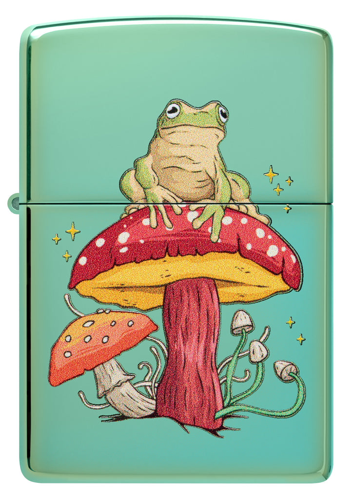 Zippo Mystical Frog, High Polish Green Lighter #48973