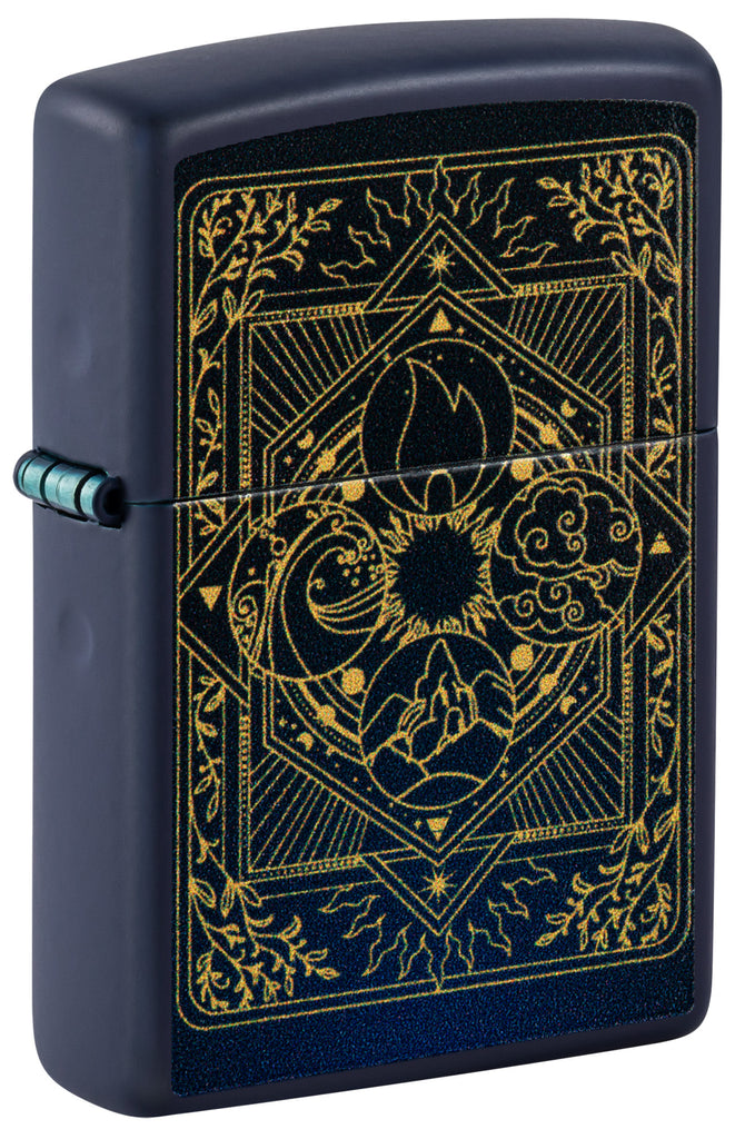 Zippo Earths Elements, Navy Blue Matte Lighter #48958
