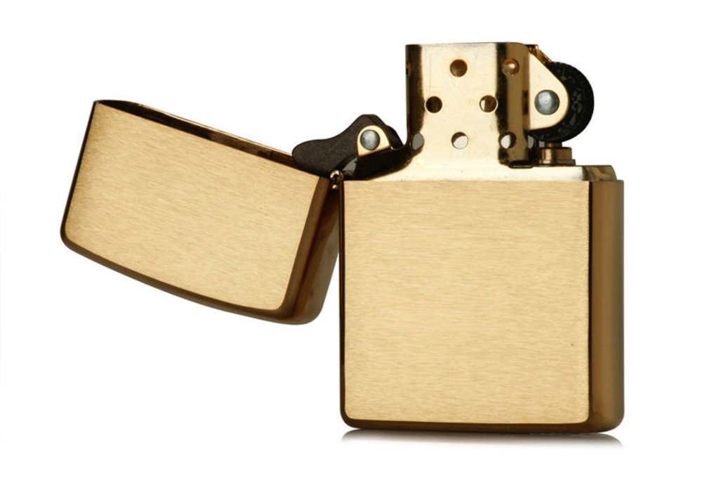 Zippo Brushed, Solid Brass Lighter #204B