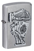 Zippo Dead Mans Hand Poker Casino, Street Chrome Lighter #49536