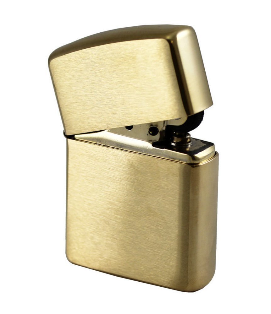 Zippo Armor Brushed Brass Lighter #168