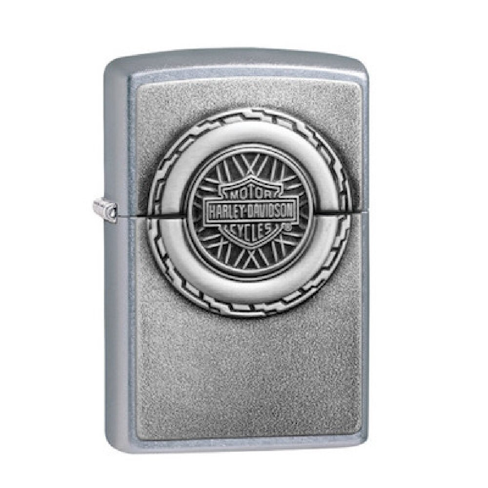 Zippo Harley-Davidson Motorcycle Wheel Emblem, Street Chrome Lighter #49175
