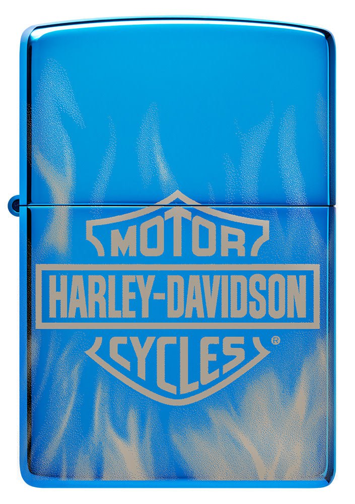 Zippo Harley-Davidson Motorcycles, High Polish Blue Lighter #49469