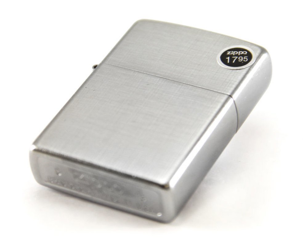 Zippo Linen Weave, Brushed Chrome Lighter #28181