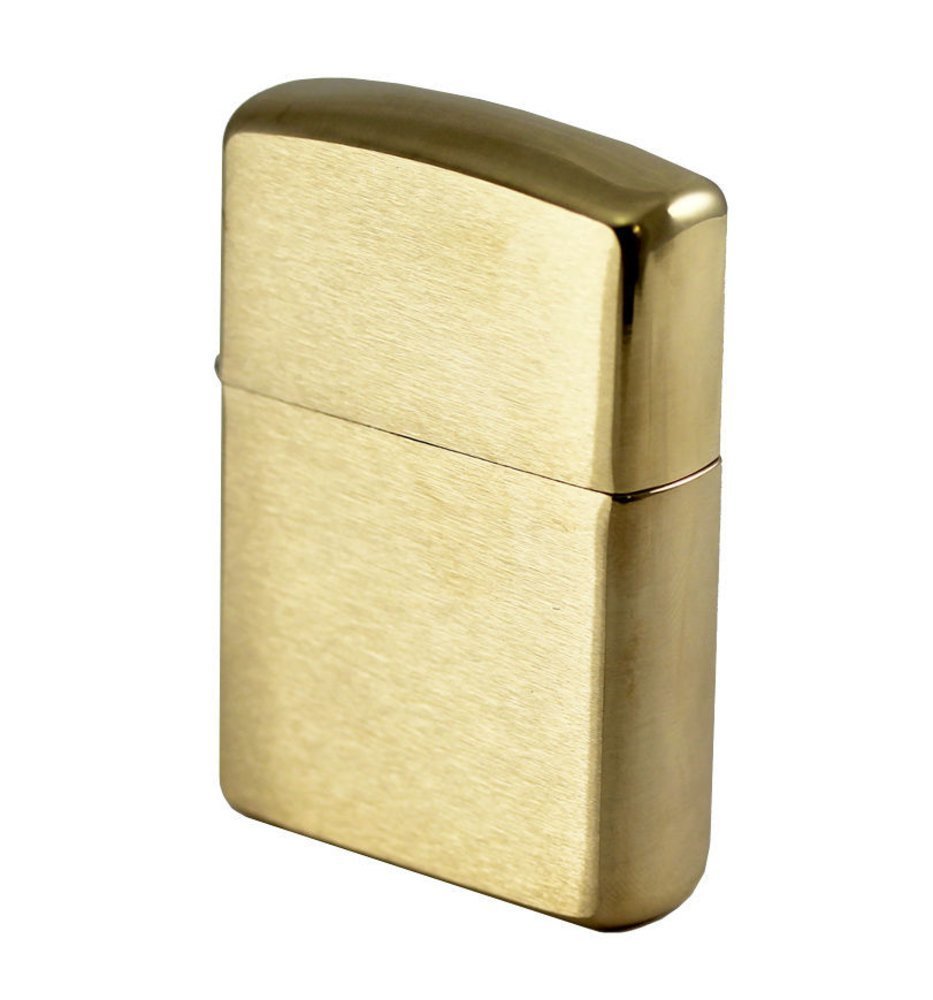 Zippo Armor Brushed Brass Lighter #168