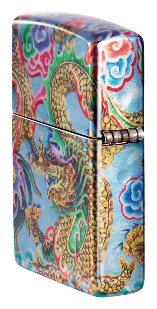 Zippo Asian Dragon, 540° Tumbled Chrome Fusion Lighter #48575