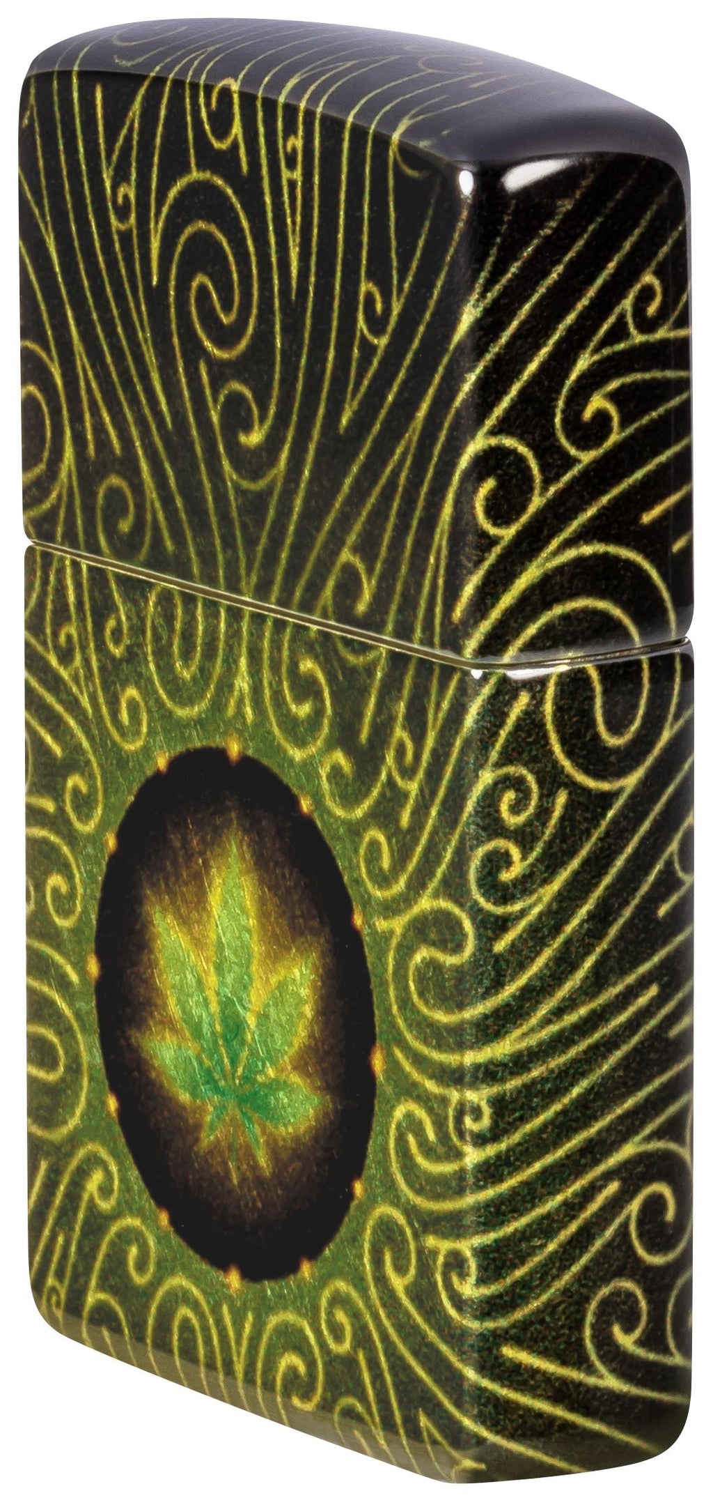 Zippo Cannabis, 540° Tumbled Brass Fusion Lighter #46276