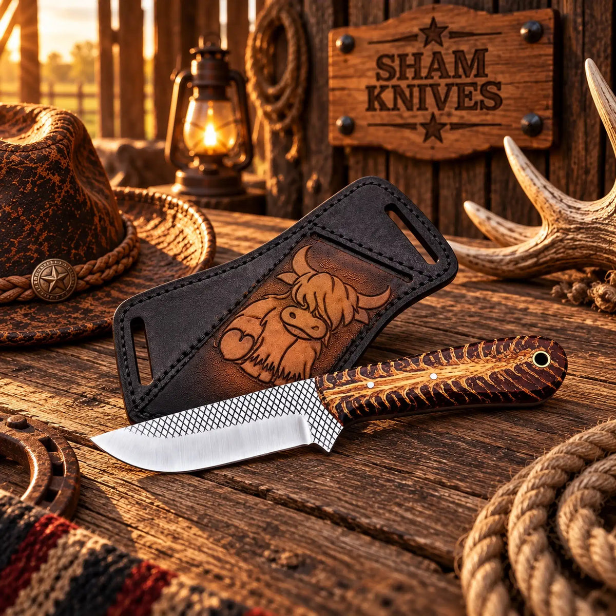 Frontier Scout Rasp Steel Skinning Knife - Outdoor fixed blade knife | Relic & Reel