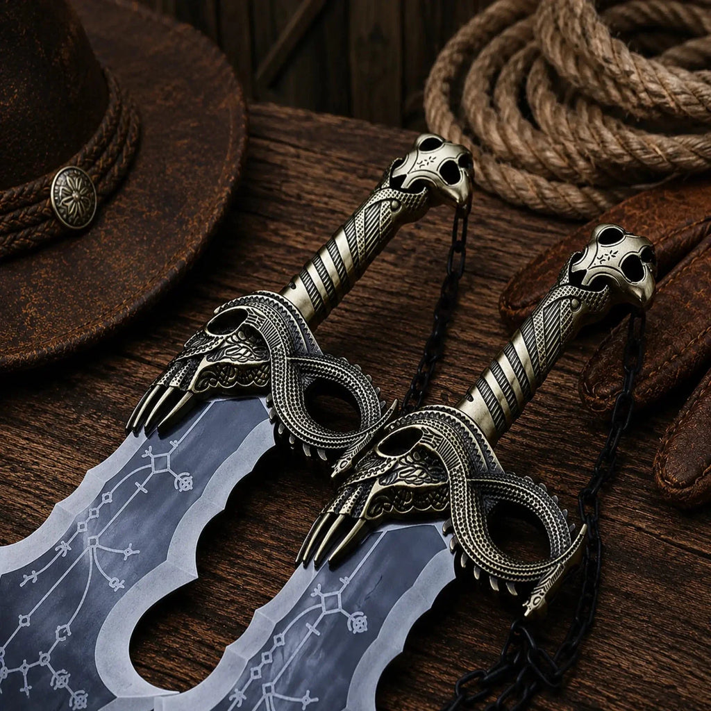 God of War Blades of Chaos Replica Metal Twin Blades Set