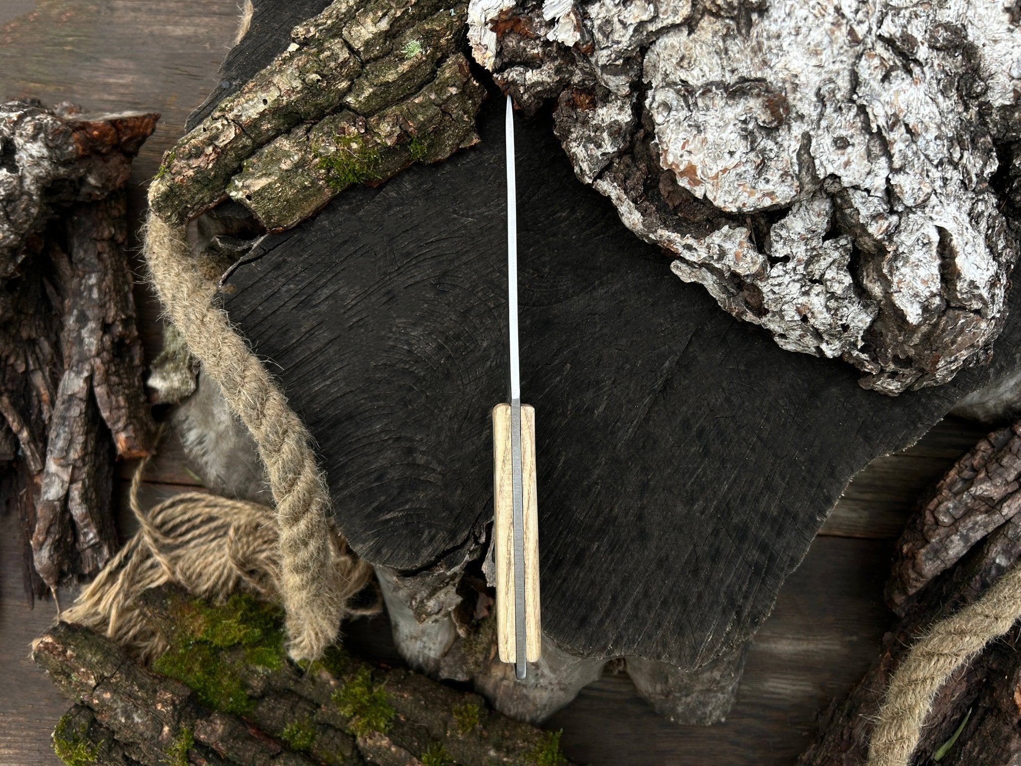 Hand-Forged Bushcraft Knife, 12 cm (4.72 inches)