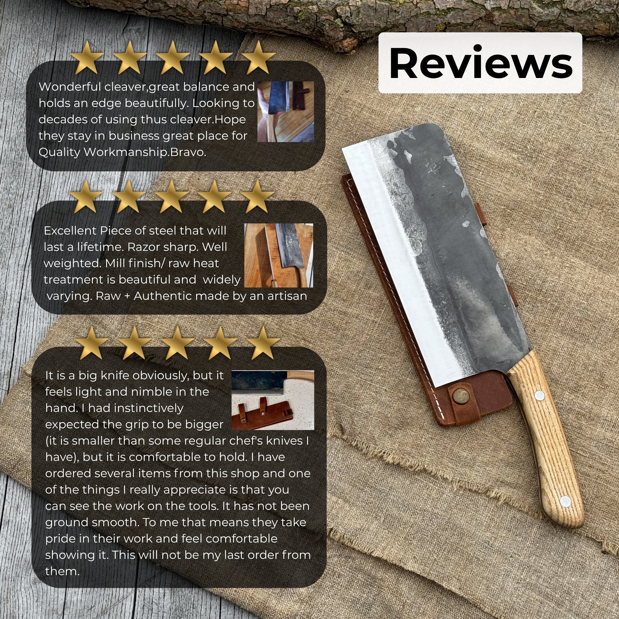 Hand-Forged Bushcraft Knife, 20.5 cm (8.07 inches)