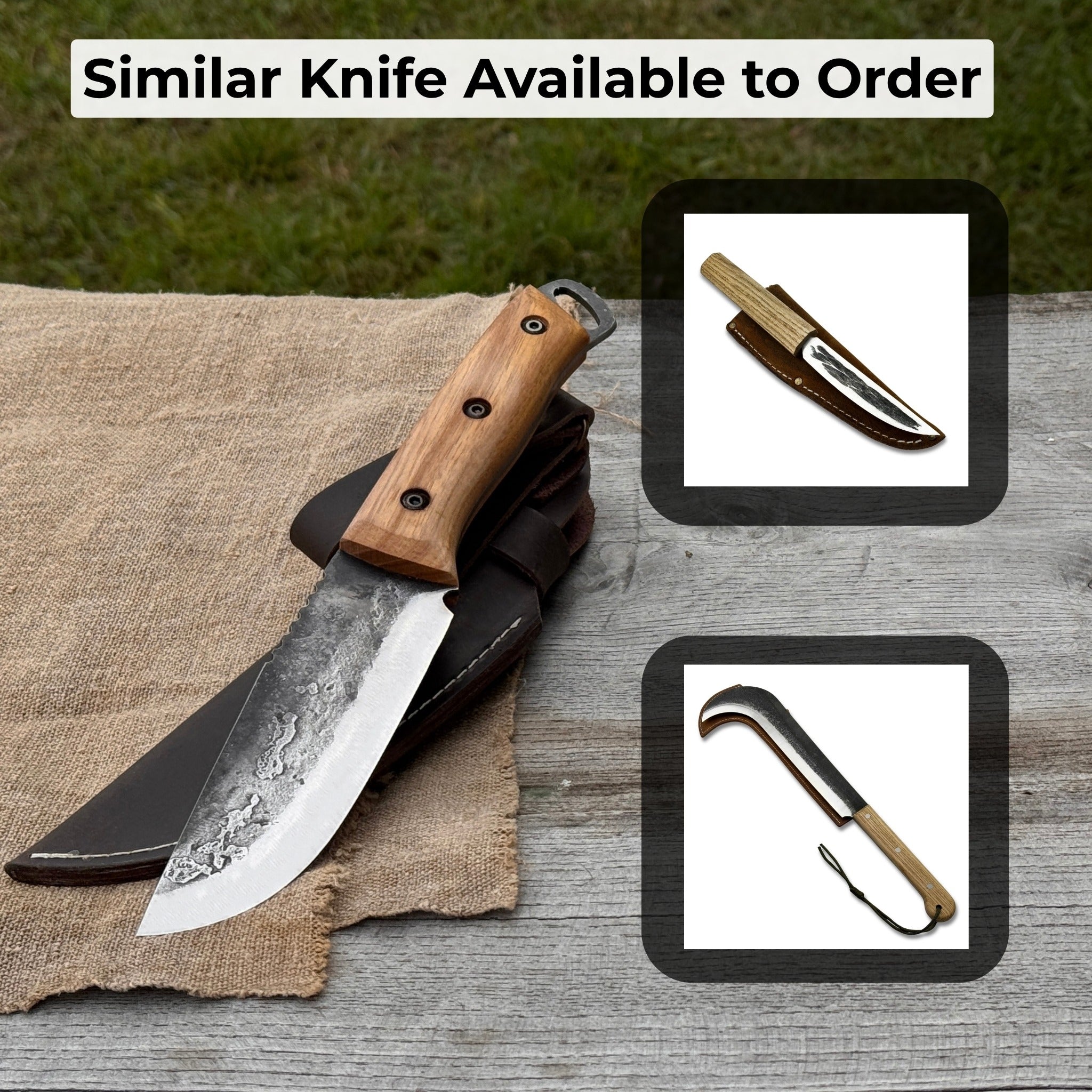 Hand-Forged Camping Knife, 12.5 cm (4.9 inches)