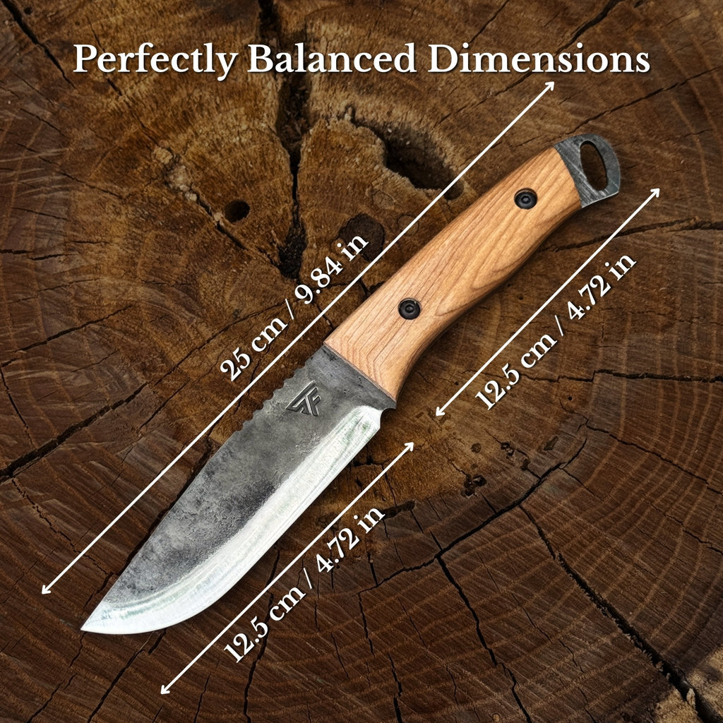 Hand-Forged Camping Knife 12.5 cm blade - Sharky Forged Steel Tools | Relic & Reel
