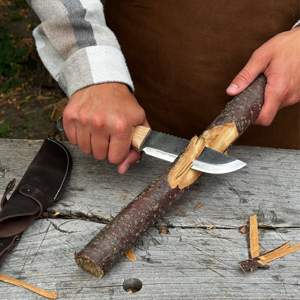 Hand-Forged Camping Knife by Sharky Forged Steel Tools | Relic & Reel