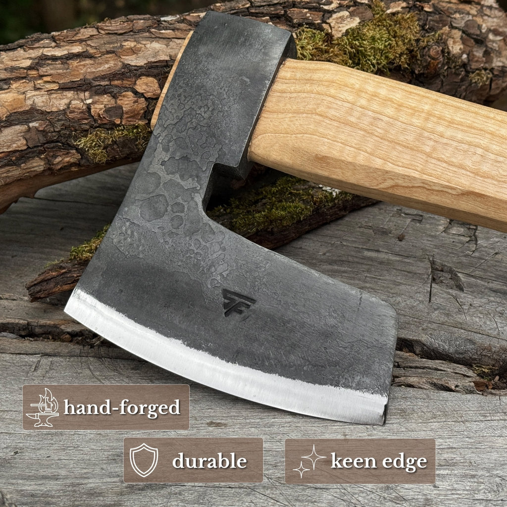 Hand-Forged Carpenter's Axe with Belt Loop, 0.84 kg (1.85 lb)