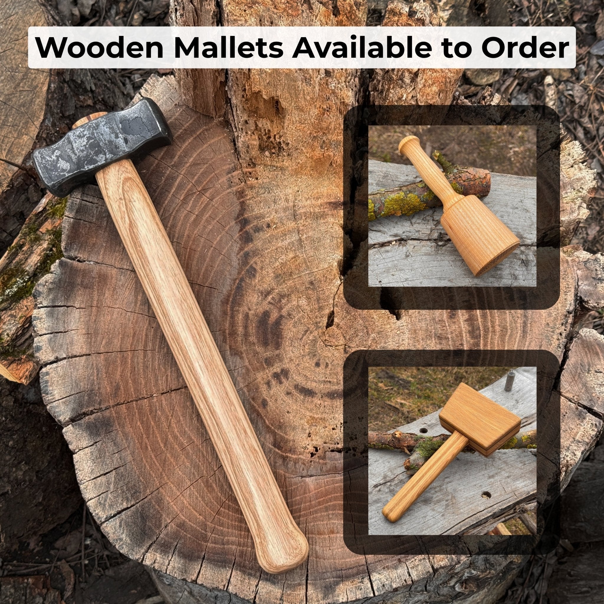 Hand-Forged Double Blacksmith's Hammer, 1 kg (2.2 lbs)