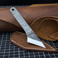 Hand-Forged Kiridashi Knife, 14 cm (5.51 inches) with Leather Sheath