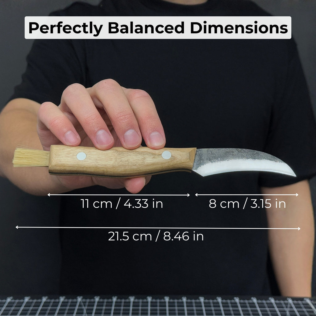 Hand-Forged Knife for Mushroom Foraging, 8 cm (3.15 inches)