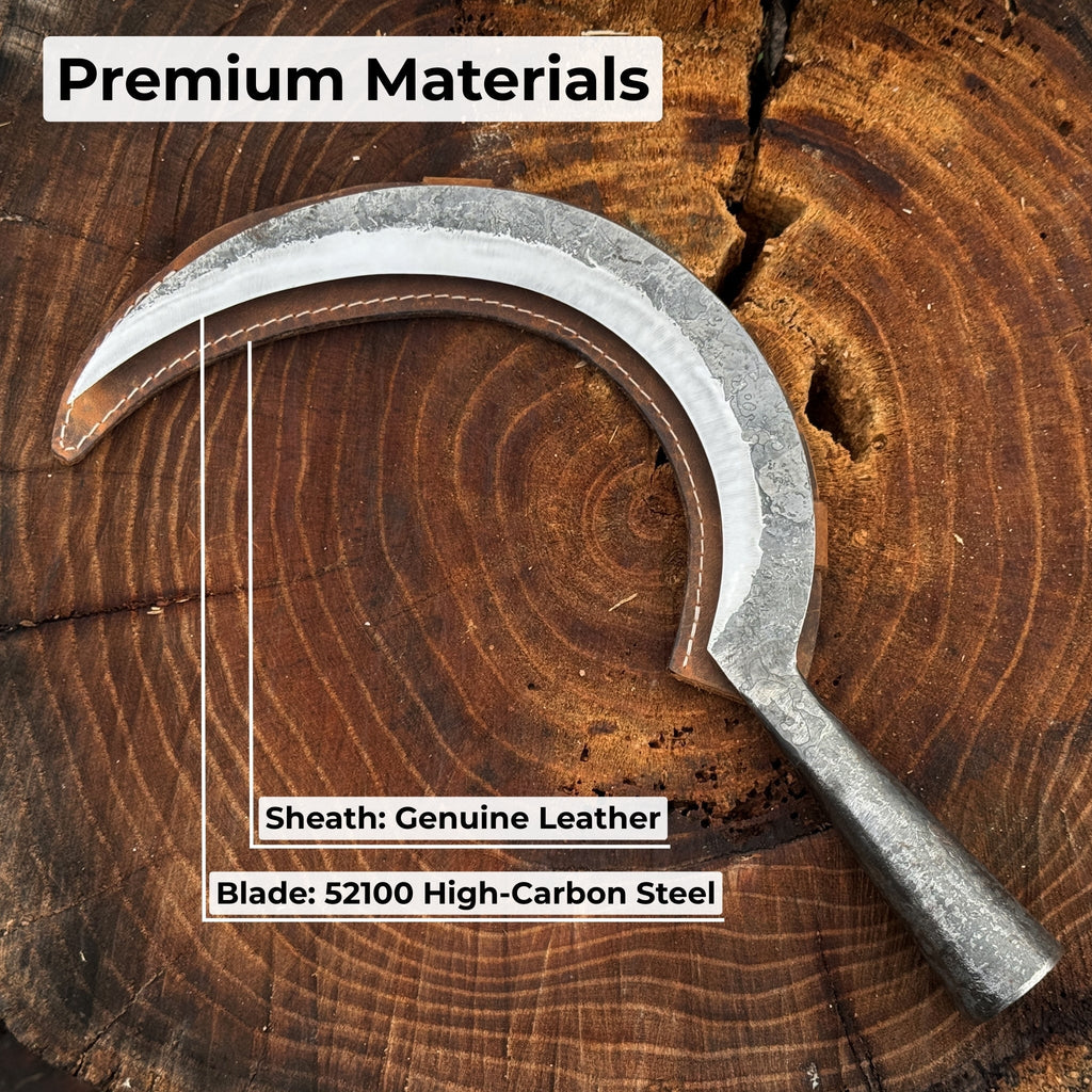 Hand-Forged Large Sickle, ⌀19 cm (7.5 inches)