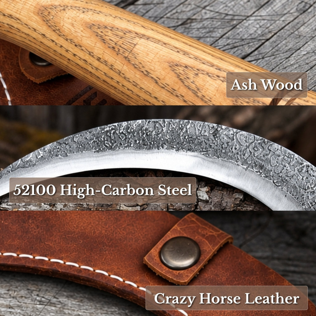 Hand-Forged Large Sickle, ⌀19 cm (7.5 inches)