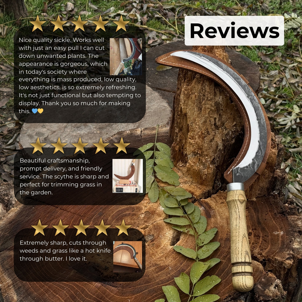 Hand-Forged Large Sickle, ⌀19 cm (7.5 inches)